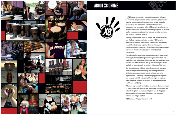 X8 Drums Brochure Designed by Netsmartz